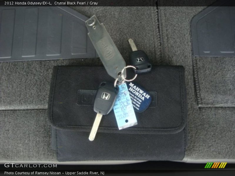 Crystal Black Pearl / Gray 2012 Honda Odyssey EX-L