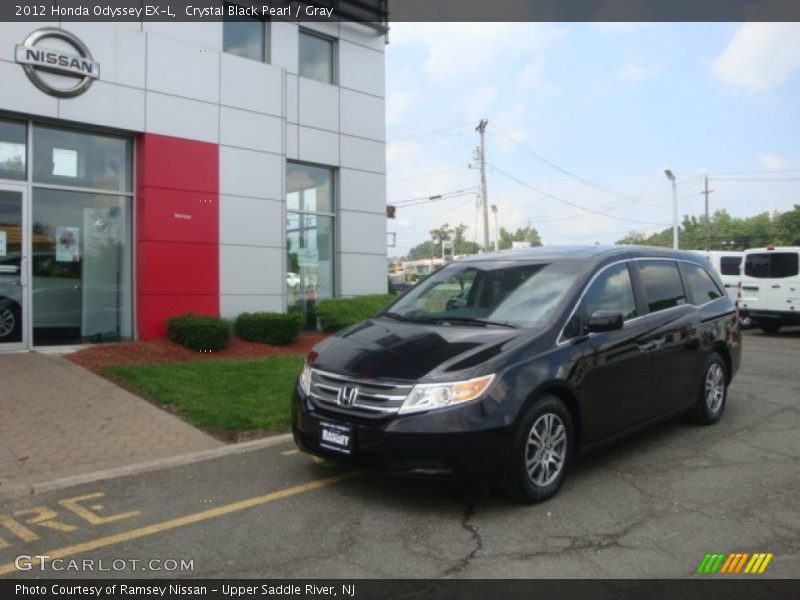 Crystal Black Pearl / Gray 2012 Honda Odyssey EX-L
