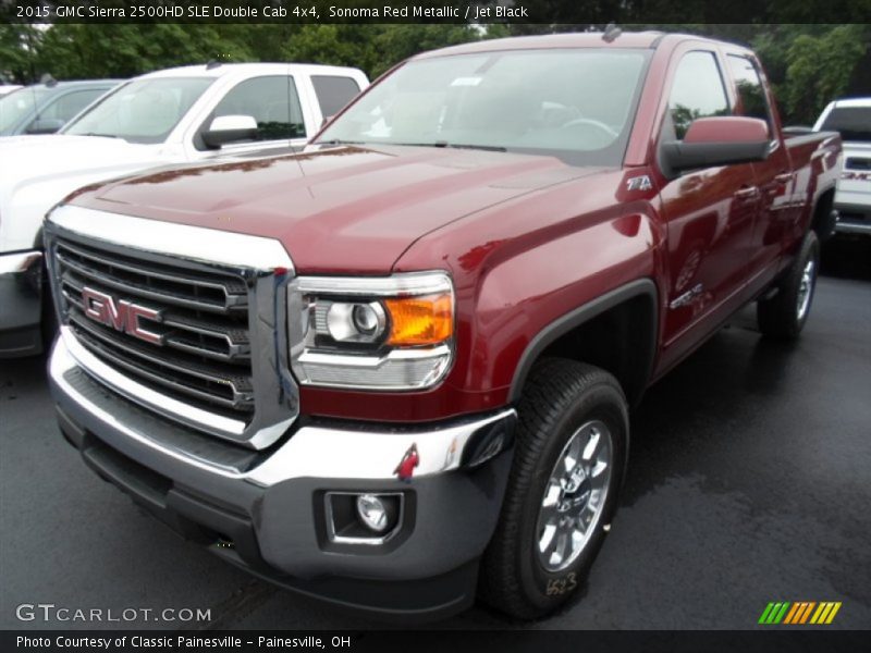Sonoma Red Metallic / Jet Black 2015 GMC Sierra 2500HD SLE Double Cab 4x4
