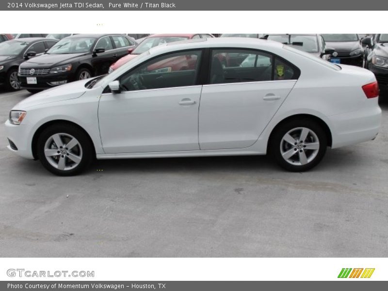 Pure White / Titan Black 2014 Volkswagen Jetta TDI Sedan