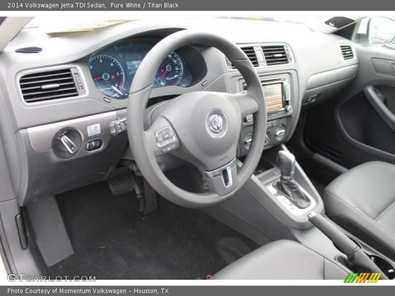 Pure White / Titan Black 2014 Volkswagen Jetta TDI Sedan