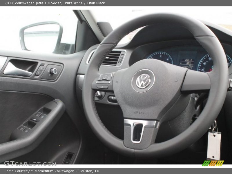 Pure White / Titan Black 2014 Volkswagen Jetta TDI Sedan