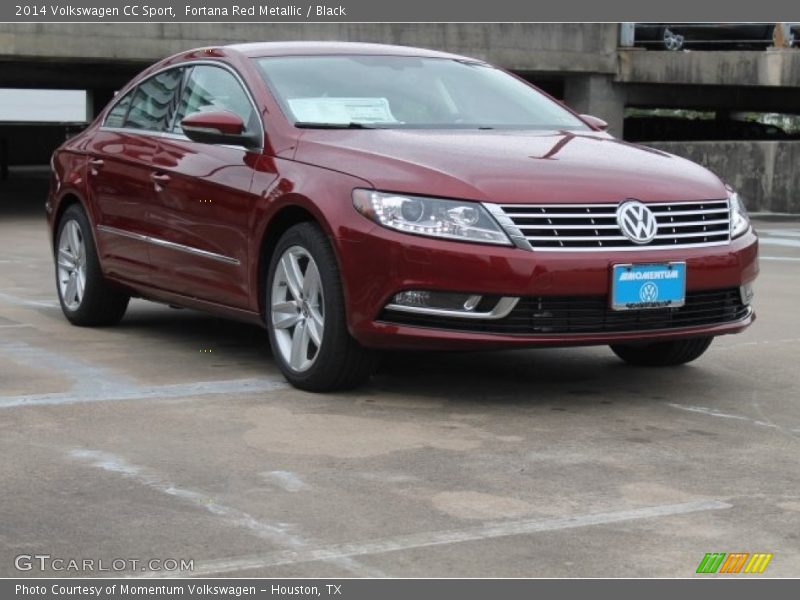 Fortana Red Metallic / Black 2014 Volkswagen CC Sport