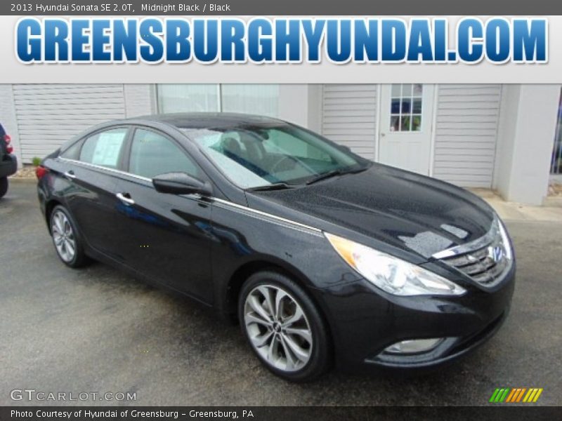 Midnight Black / Black 2013 Hyundai Sonata SE 2.0T