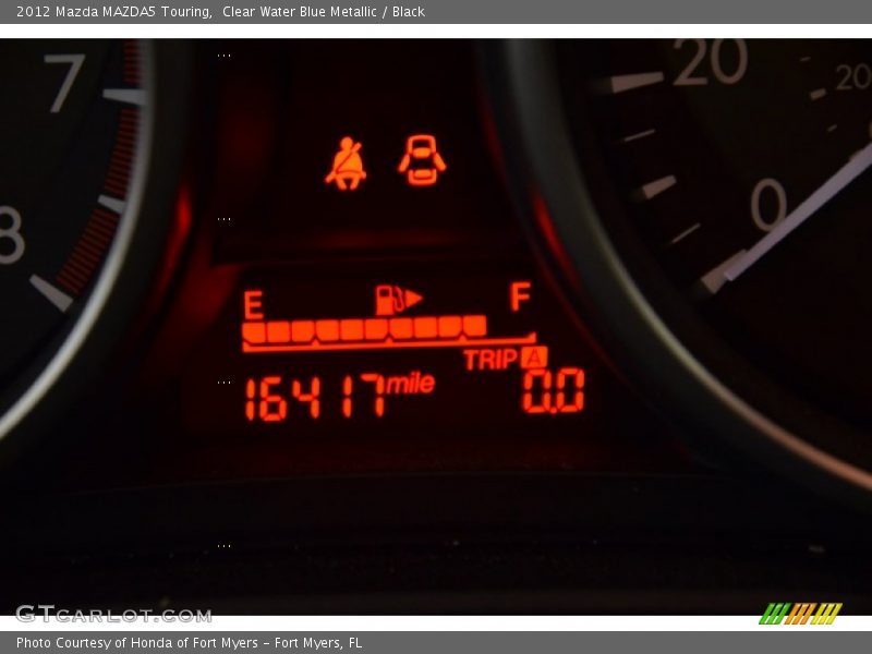 Clear Water Blue Metallic / Black 2012 Mazda MAZDA5 Touring