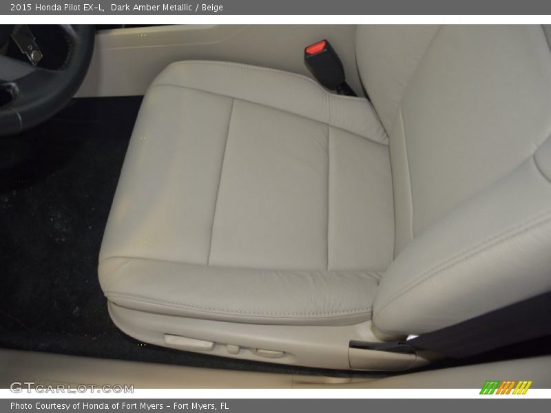 Dark Amber Metallic / Beige 2015 Honda Pilot EX-L