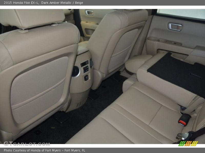 Dark Amber Metallic / Beige 2015 Honda Pilot EX-L