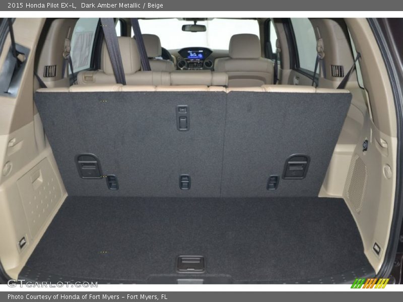 Dark Amber Metallic / Beige 2015 Honda Pilot EX-L
