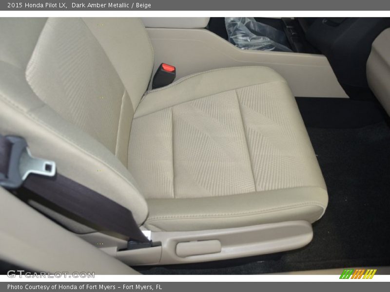 Dark Amber Metallic / Beige 2015 Honda Pilot LX