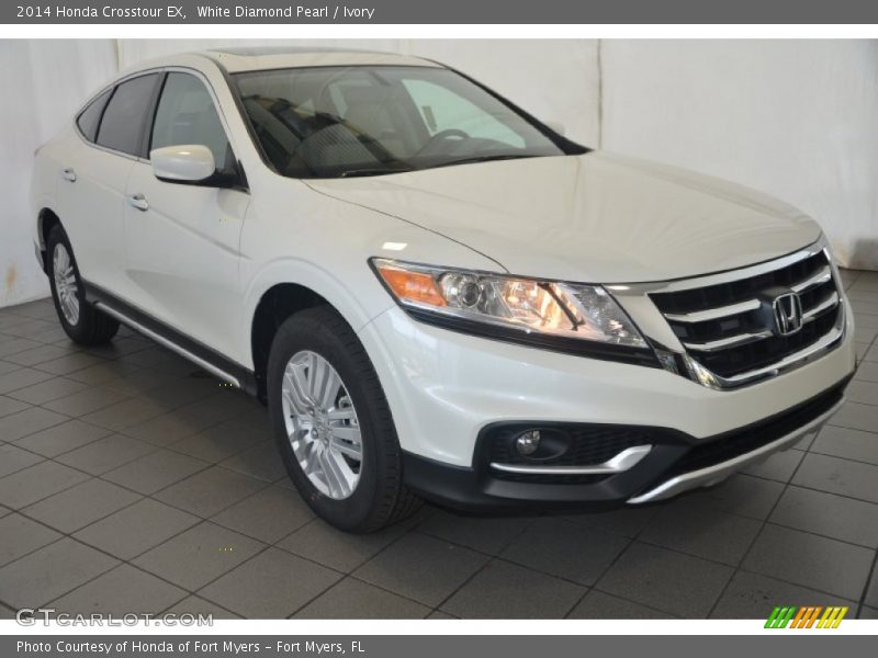 White Diamond Pearl / Ivory 2014 Honda Crosstour EX