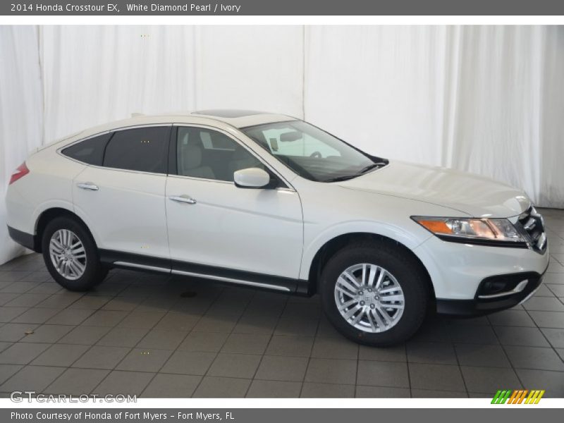 White Diamond Pearl / Ivory 2014 Honda Crosstour EX