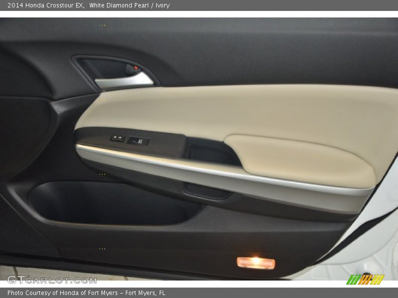 White Diamond Pearl / Ivory 2014 Honda Crosstour EX