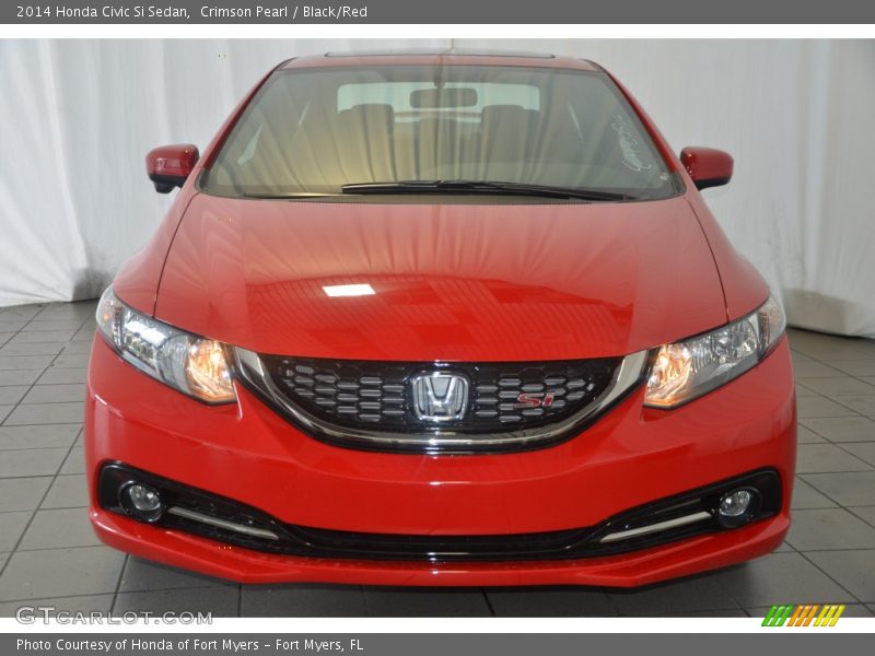 Crimson Pearl / Black/Red 2014 Honda Civic Si Sedan