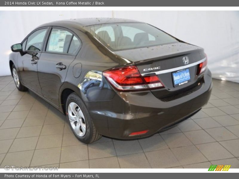 Kona Coffee Metallic / Black 2014 Honda Civic LX Sedan