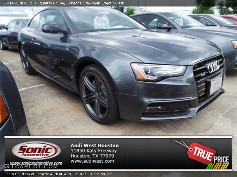 Daytona Gray Pearl Effect / Black 2014 Audi A5 2.0T quattro Coupe