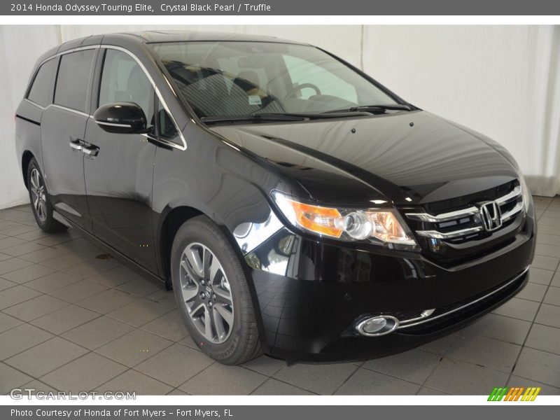 Crystal Black Pearl / Truffle 2014 Honda Odyssey Touring Elite