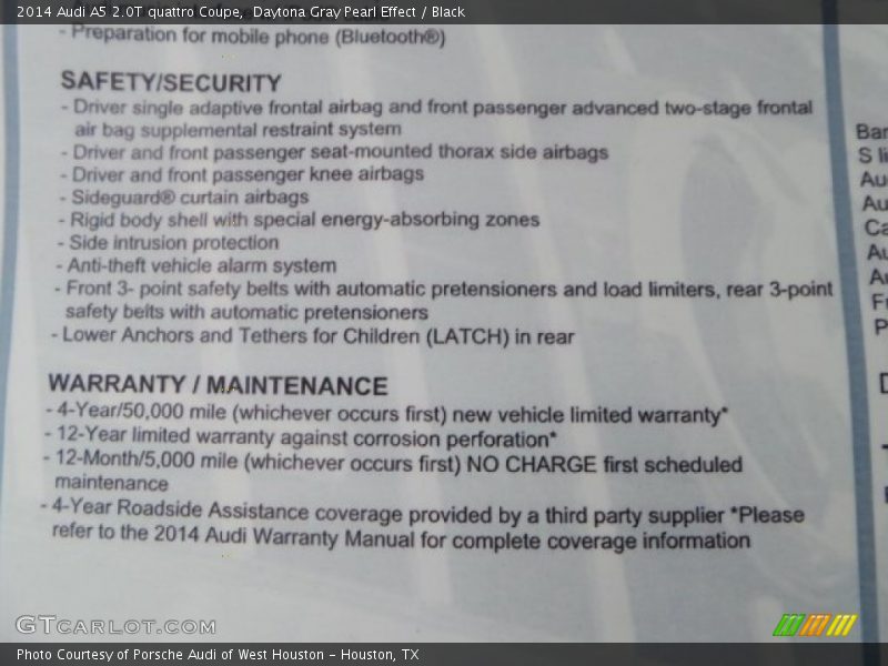 Daytona Gray Pearl Effect / Black 2014 Audi A5 2.0T quattro Coupe