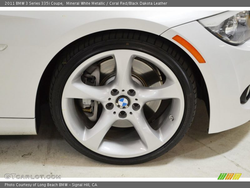 Mineral White Metallic / Coral Red/Black Dakota Leather 2011 BMW 3 Series 335i Coupe