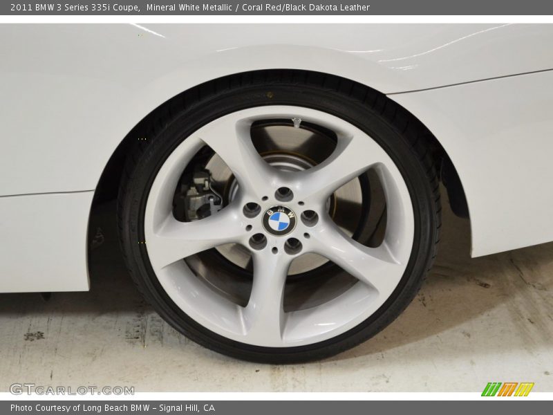Mineral White Metallic / Coral Red/Black Dakota Leather 2011 BMW 3 Series 335i Coupe