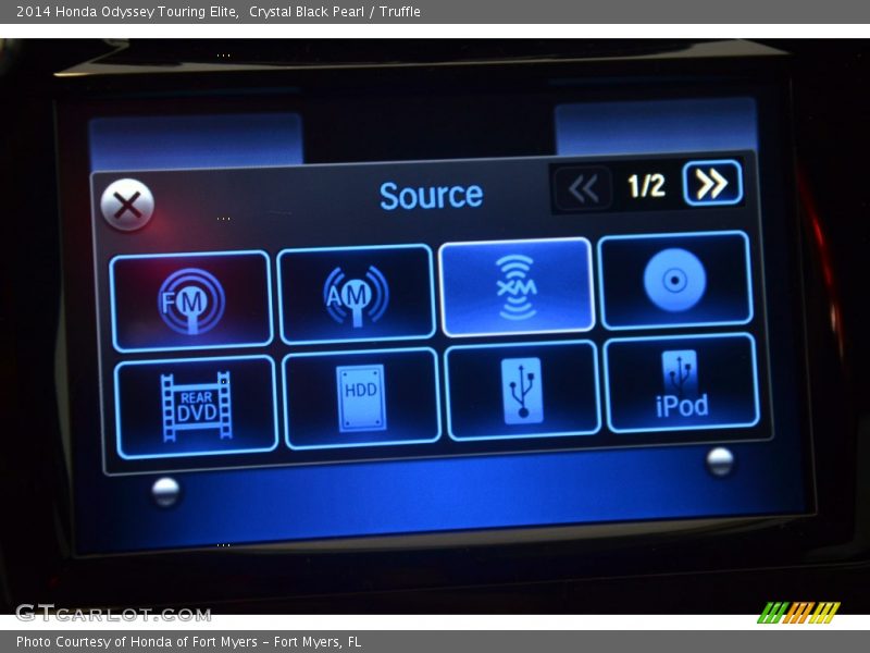 Crystal Black Pearl / Truffle 2014 Honda Odyssey Touring Elite