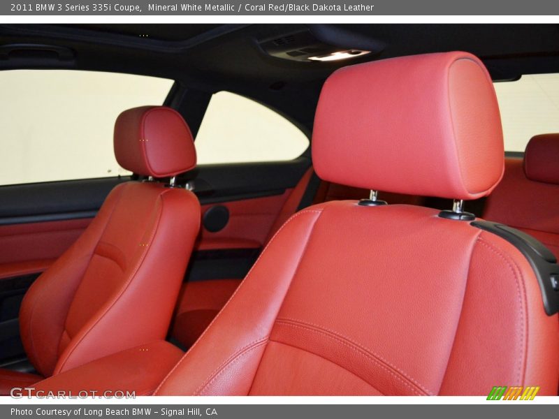 Mineral White Metallic / Coral Red/Black Dakota Leather 2011 BMW 3 Series 335i Coupe