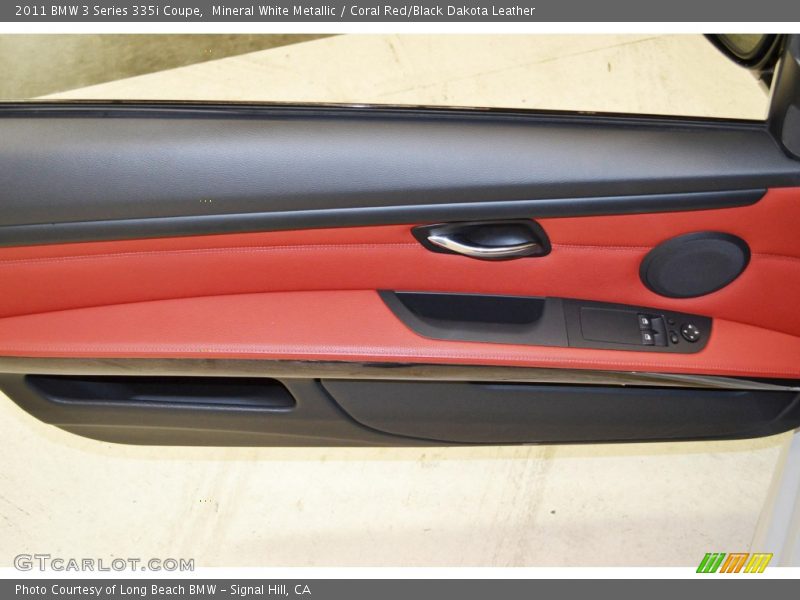 Mineral White Metallic / Coral Red/Black Dakota Leather 2011 BMW 3 Series 335i Coupe