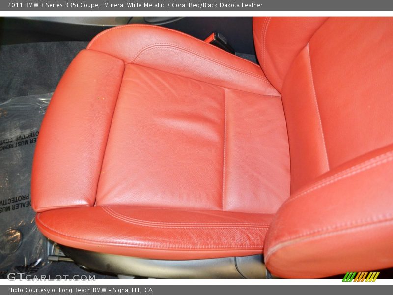 Mineral White Metallic / Coral Red/Black Dakota Leather 2011 BMW 3 Series 335i Coupe