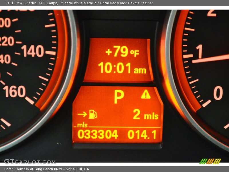 Mineral White Metallic / Coral Red/Black Dakota Leather 2011 BMW 3 Series 335i Coupe