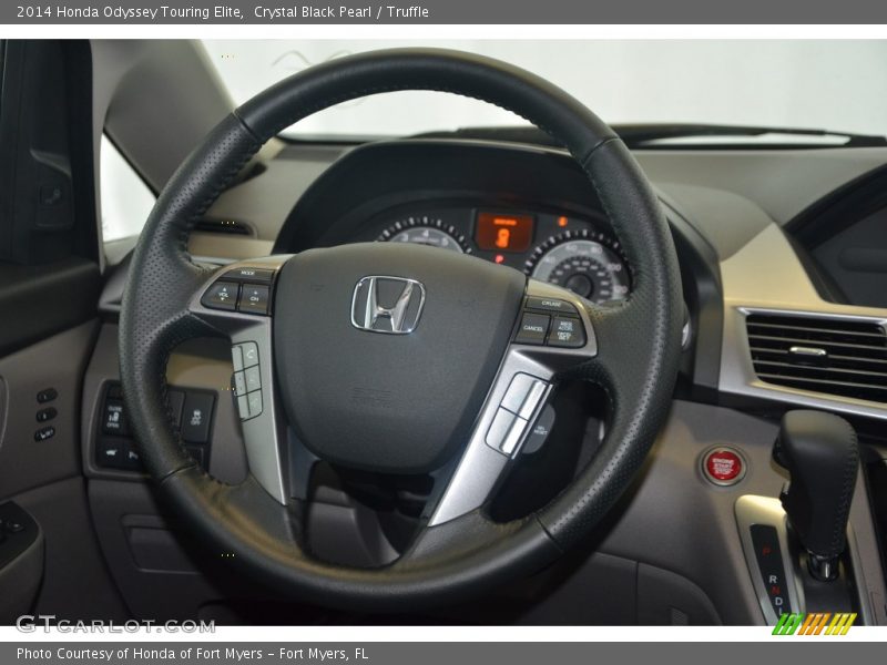 Crystal Black Pearl / Truffle 2014 Honda Odyssey Touring Elite