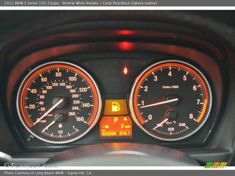 Mineral White Metallic / Coral Red/Black Dakota Leather 2011 BMW 3 Series 335i Coupe