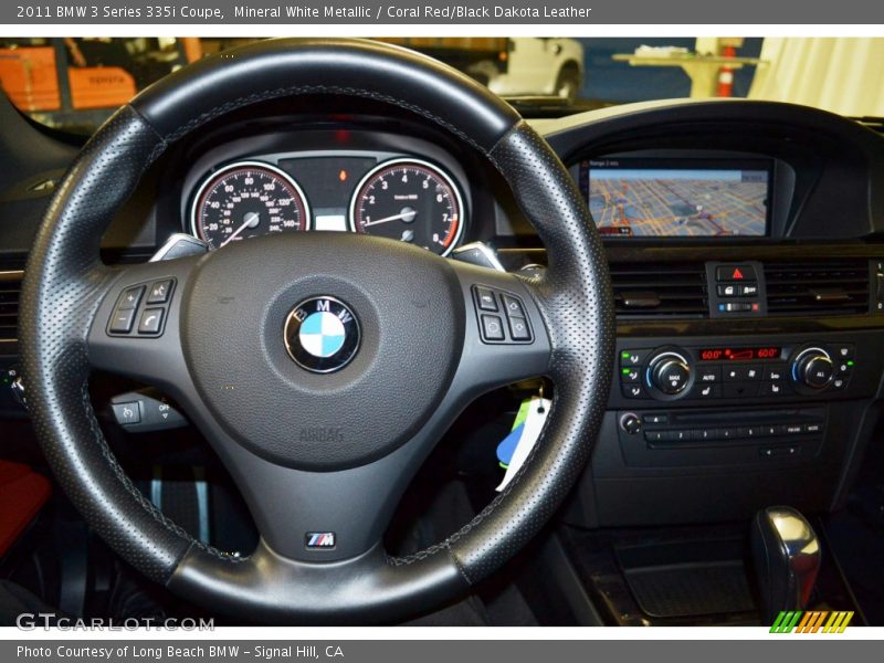 Mineral White Metallic / Coral Red/Black Dakota Leather 2011 BMW 3 Series 335i Coupe