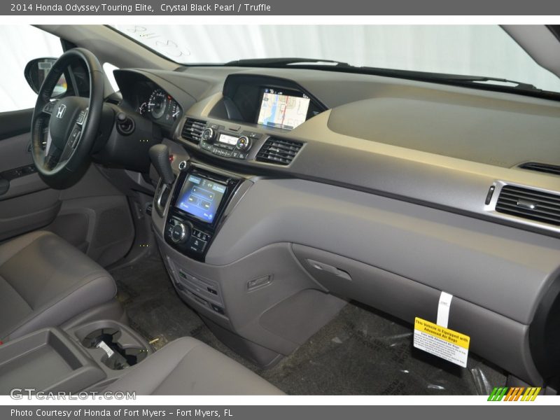 Crystal Black Pearl / Truffle 2014 Honda Odyssey Touring Elite