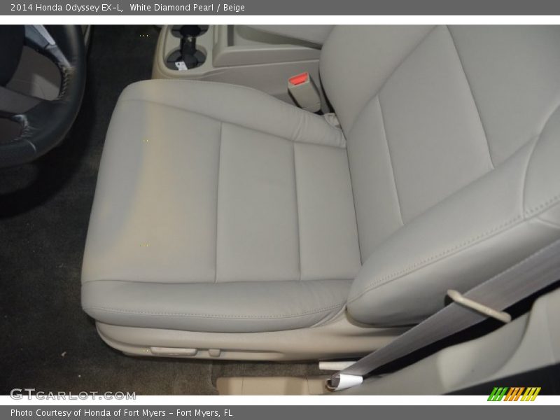 White Diamond Pearl / Beige 2014 Honda Odyssey EX-L