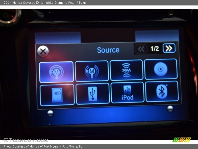 White Diamond Pearl / Beige 2014 Honda Odyssey EX-L