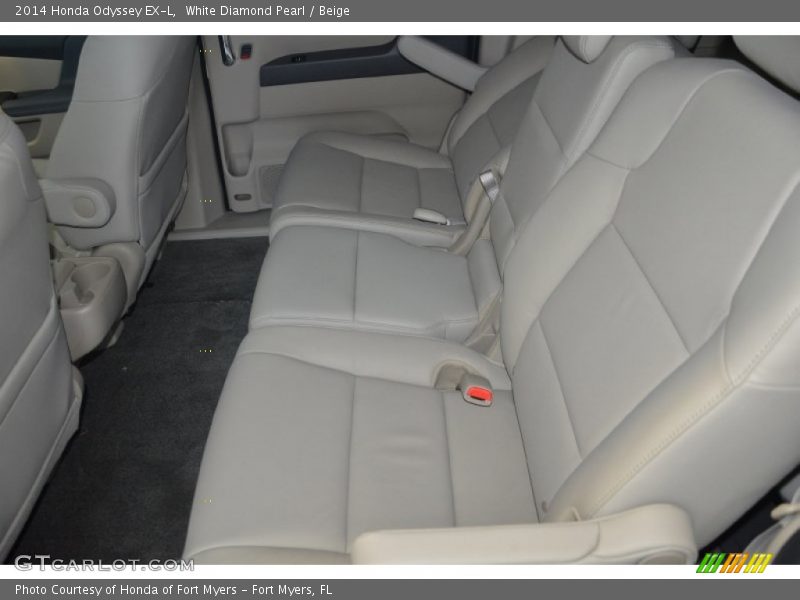 White Diamond Pearl / Beige 2014 Honda Odyssey EX-L