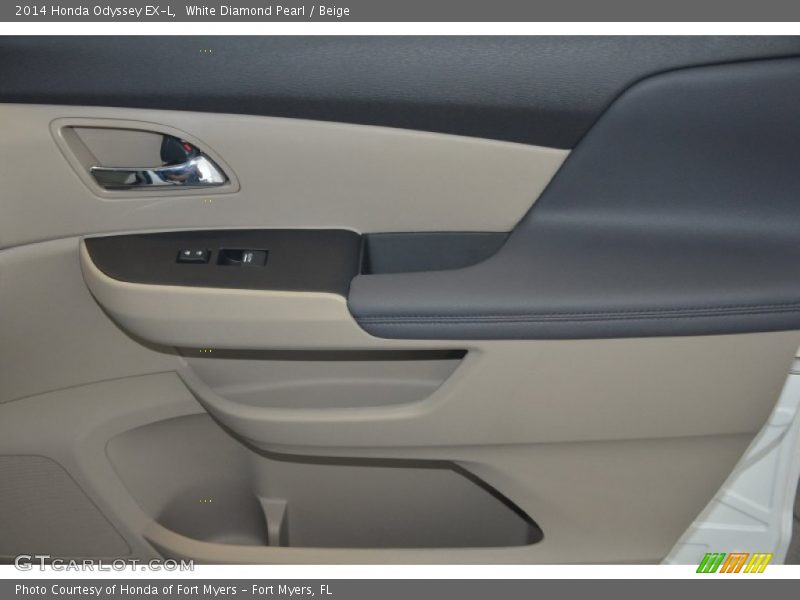 White Diamond Pearl / Beige 2014 Honda Odyssey EX-L