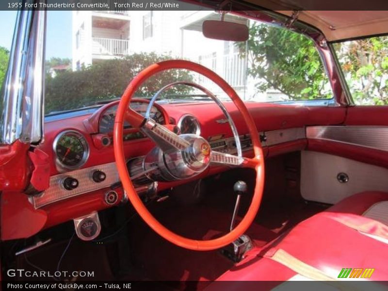 Red/White Interior - 1955 Thunderbird Convertible 