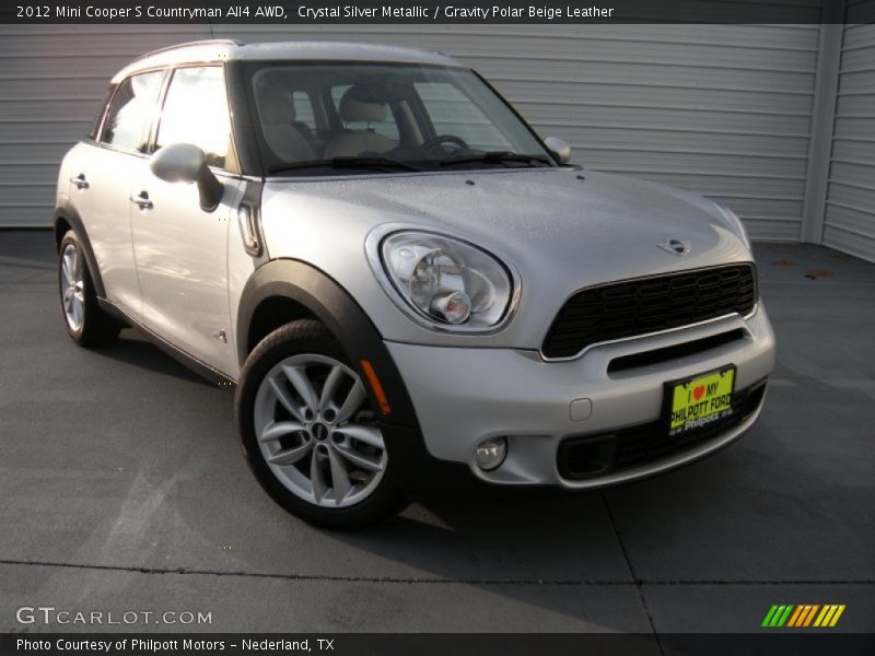 Crystal Silver Metallic / Gravity Polar Beige Leather 2012 Mini Cooper S Countryman All4 AWD