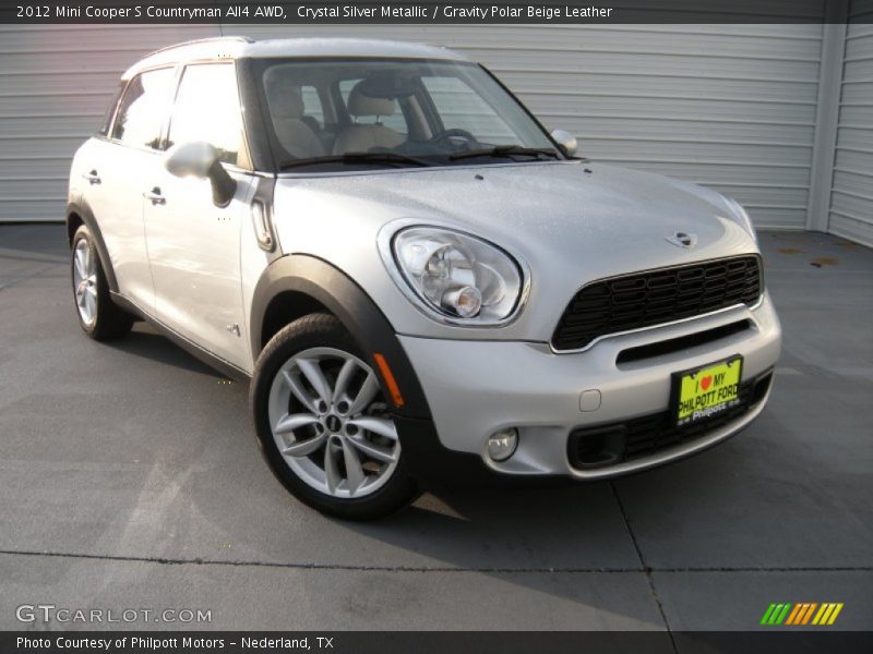 Crystal Silver Metallic / Gravity Polar Beige Leather 2012 Mini Cooper S Countryman All4 AWD