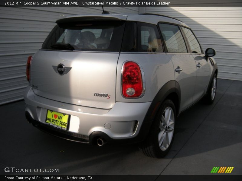 Crystal Silver Metallic / Gravity Polar Beige Leather 2012 Mini Cooper S Countryman All4 AWD