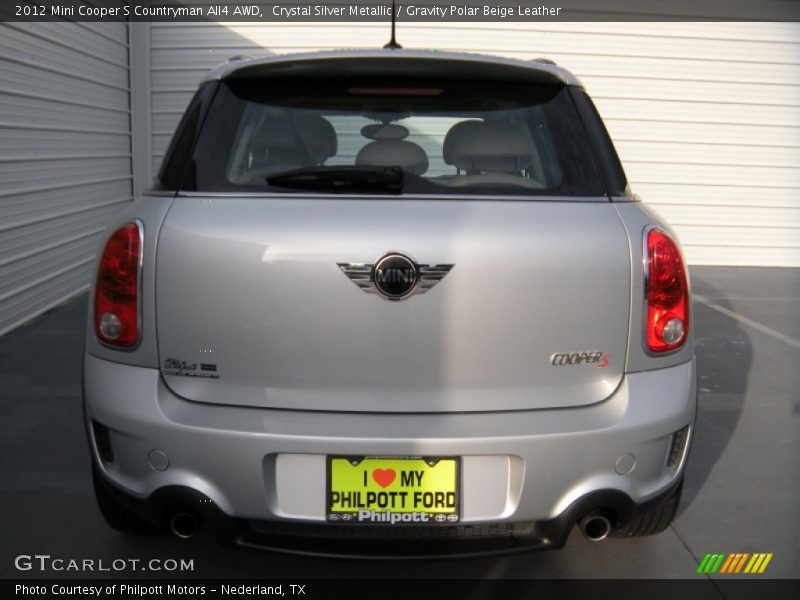 Crystal Silver Metallic / Gravity Polar Beige Leather 2012 Mini Cooper S Countryman All4 AWD