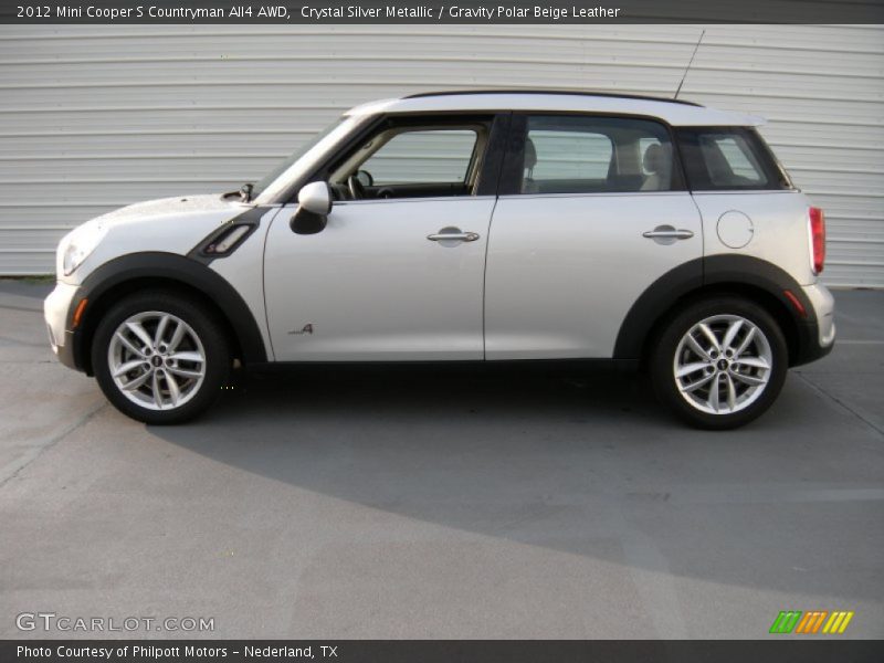 Crystal Silver Metallic / Gravity Polar Beige Leather 2012 Mini Cooper S Countryman All4 AWD