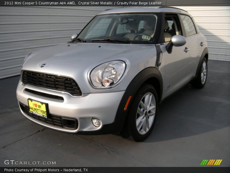 Crystal Silver Metallic / Gravity Polar Beige Leather 2012 Mini Cooper S Countryman All4 AWD