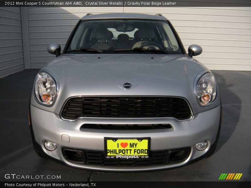 Crystal Silver Metallic / Gravity Polar Beige Leather 2012 Mini Cooper S Countryman All4 AWD