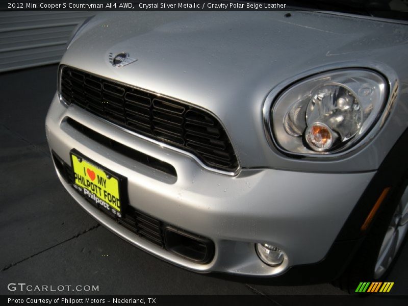 Crystal Silver Metallic / Gravity Polar Beige Leather 2012 Mini Cooper S Countryman All4 AWD