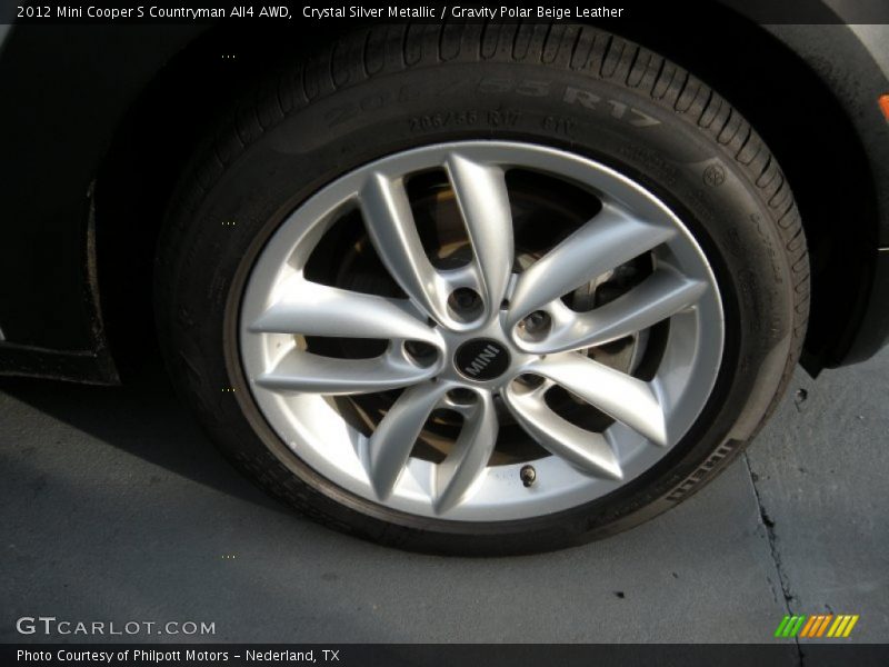 Crystal Silver Metallic / Gravity Polar Beige Leather 2012 Mini Cooper S Countryman All4 AWD