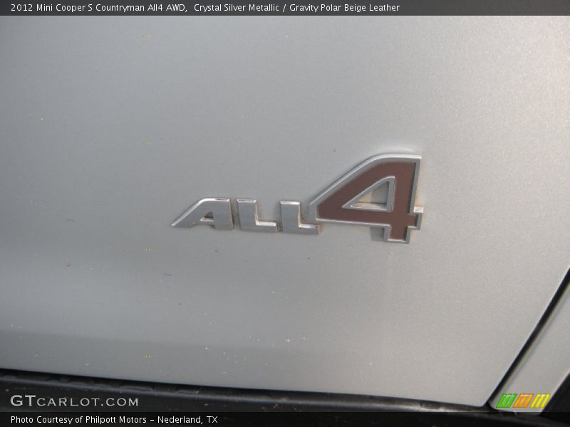 Crystal Silver Metallic / Gravity Polar Beige Leather 2012 Mini Cooper S Countryman All4 AWD