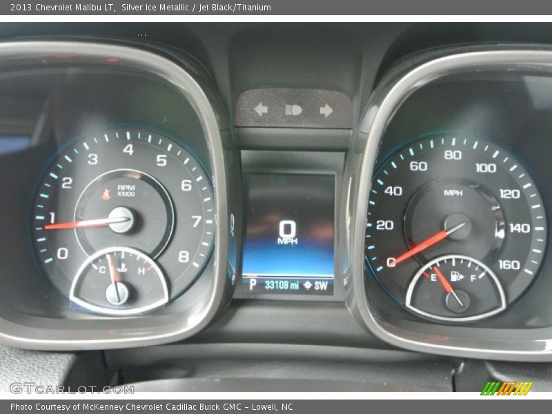 Silver Ice Metallic / Jet Black/Titanium 2013 Chevrolet Malibu LT