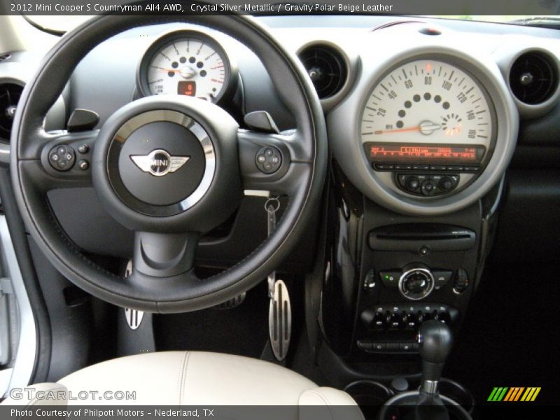 Crystal Silver Metallic / Gravity Polar Beige Leather 2012 Mini Cooper S Countryman All4 AWD