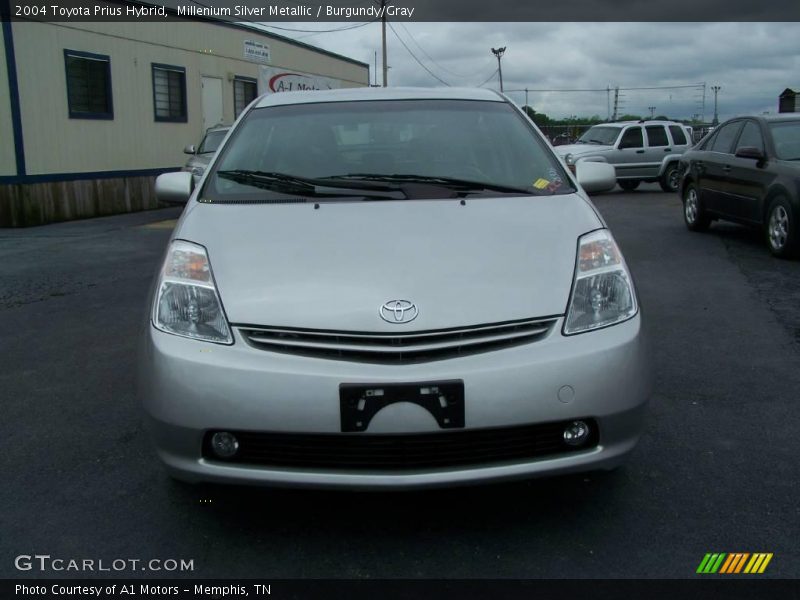 Millenium Silver Metallic / Burgundy/Gray 2004 Toyota Prius Hybrid